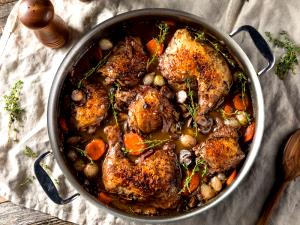 Quantas calorias em 1 Porçoes Coq Au Vin A La Turque?