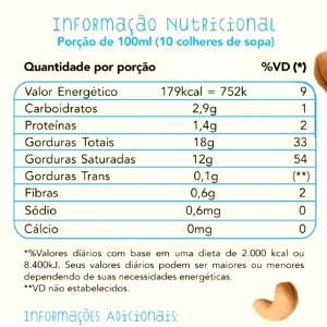 Quantas calorias em 1 Porçoes Creme De Leite Fresco Vegano?