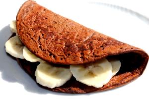 Quantas calorias em 1 Porçoes Crepioca De Chocolate Com Banana?