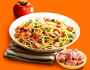 Quantas calorias em 1 Porçoes Espaguete Com Legumes?