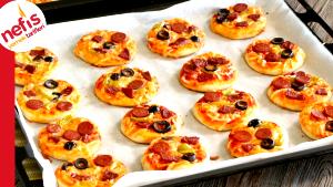 Quantas calorias em 1 Porçoes Falsa Mini Pizza?