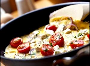 Quantas calorias em 1 Porçoes Fritada De Tomate Cereja?