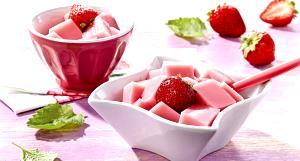 Quantas calorias em 1 Porçoes Gelatina De Morango Com Yogurte?