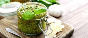 Quantas calorias em 1 Porçoes Molho Pesto PS?