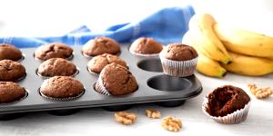 Quantas calorias em 1 Porçoes Muffin De Chocolate Com Banana?