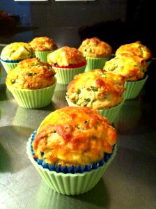 Quantas calorias em 1 Porçoes Muffin De Espinafre?