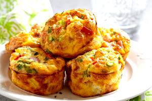 Quantas calorias em 1 Porçoes Muffin De Vegetais?