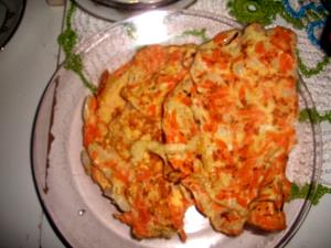 Quantas calorias em 1 Porçoes Omelete Com Cenoura E Queijo Frescal?