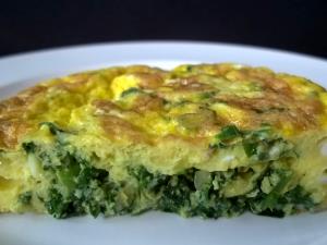 Quantas calorias em 1 Porçoes Omelete Com Espinafre?