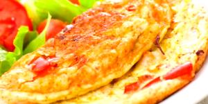 Quantas calorias em 1 Porçoes Omelete Com Tomate, Cebola E Oregano?