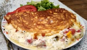 Quantas calorias em 1 Porçoes Omelete Da Monica?