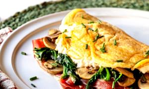 Quantas calorias em 1 Porçoes Omelete De Claras Com Cogumelo - Body Shred?