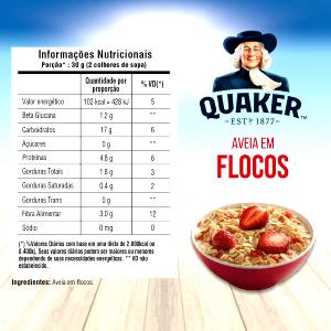 Quantas calorias em 1 Porçoes Papinha De Aveia Quaker?