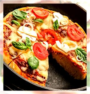 Quantas calorias em 1 Porçoes Pizza Caseira Mussarela (Massa Angeloni)?