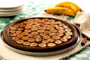 Quantas calorias em 1 Porçoes Pizza De Chocolate Com Banana?