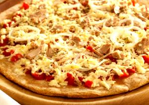 Quantas calorias em 1 Porçoes Pizza İntegral De Atum Com Queijo?