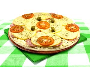 Quantas calorias em 1 Porçoes Pizza Lombo Com Provolone?