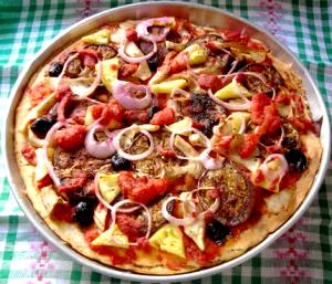 Quantas calorias em 1 Porçoes Pizza Sem Queijo?