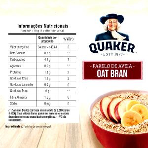 Quantas calorias em 1 Porçoes Pão Farelo Aveia?