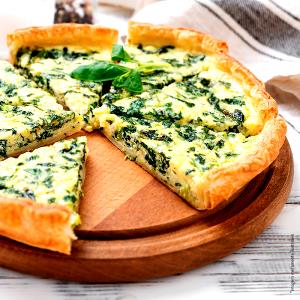 Quantas calorias em 1 Porçoes Quiche Vegano?