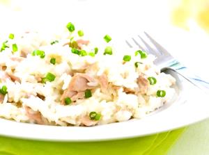 Quantas calorias em 1 Porçoes Risoto De Atum?