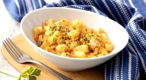 Quantas calorias em 1 Porçoes Salada De Batata Com Atum E Cenoura?