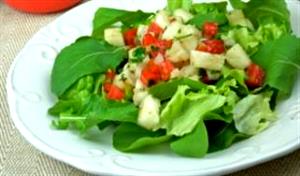 Quantas calorias em 1 Porçoes Salada De Folhas Com Vinagrete De Abacaxi?