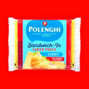 Quantas calorias em 1 Porçoes Sanduíche 02 Queijos Light Polenghi?