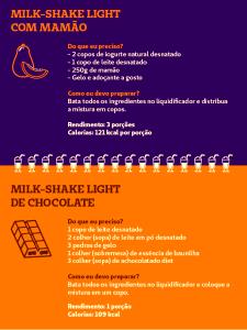 Quantas calorias em 1 Porçoes Shake Caseiro?