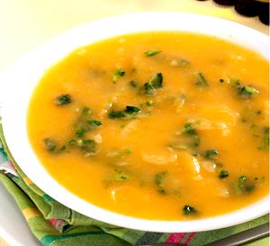 Quantas calorias em 1 Porçoes Sopa Creme De Legumes Com Espinafre?