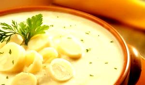 Quantas calorias em 1 Porçoes Sopa Creme De Palmito Pupunha Com Champignon?