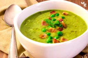 Quantas calorias em 1 Porçoes Sopa De Ervilha Verde Partida?