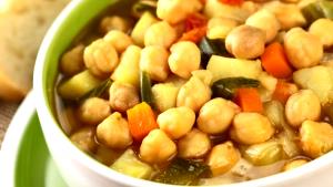 Quantas calorias em 1 Porçoes Sopa De Grão De Bico Com Legumes?