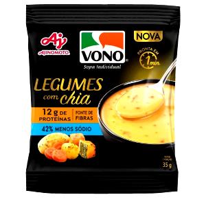 Quantas calorias em 1 Porçoes Sopa De Legumes Com Chia?