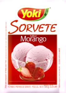 Quantas calorias em 1 Porçoes Sorvete Yoki Sabor Morango?