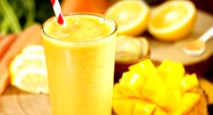 Quantas calorias em 1 Porçoes Suco De Manga Com Gengibre?