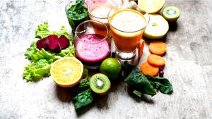 Quantas calorias em 1 Porçoes Suco Detox Beterraba, Melão, Maça, Laranja, Limão, Gengibre?