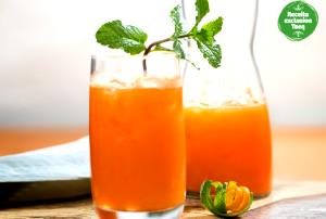 Quantas calorias em 1 Porçoes Suco Detox Laranja?