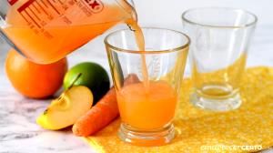 Quantas calorias em 1 Porçoes Suco Misto(Laranja, Rúcula, Cenoura, Gengibre,Maça,Acerola)?