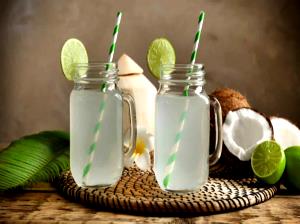 Quantas calorias em 1 Porçoes Suco_Limão_Maçã_Agua_De Coco?