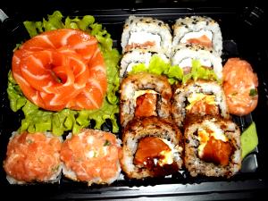 Quantas calorias em 1 Porçoes Sushi No Prato?