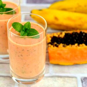 Quantas calorias em 1 Porçoes Vitamina De Mamão,Banana,Maça Com İogurte?