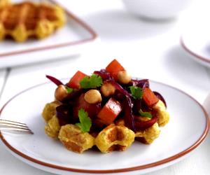 Quantas calorias em 1 Porçoes Waffle De Batata Doce E Quinua?