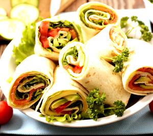 Quantas calorias em 1 Porçoes Wrap Simples?