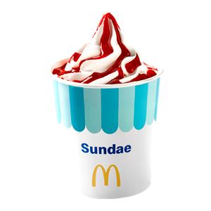 Quantas calorias em 1 Porção (153,0 G) Sundae de morango?