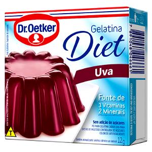 Quantas calorias em 1 Porção (3,8 G) Gelatina Diet Uva, Dr. Oetker?