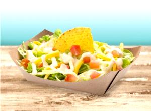 Quantas calorias em 1 Porção (533,0 G) Salada de taco, Taco Bell?