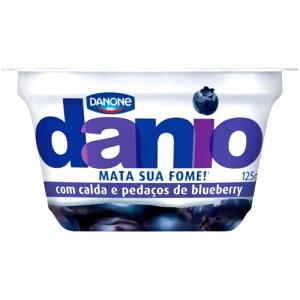 Quantas calorias em 1 pote (125 g) Danio com Pedaços de Blueberry?