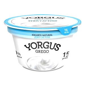 Quantas calorias em 1 pote (130 g) Yorgus Grego Natural Zero Lactose?