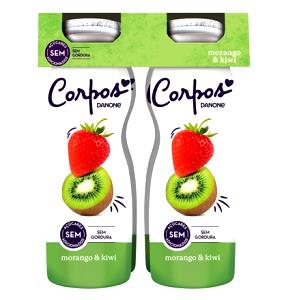 Quantas calorias em 1 pote (180 ml) Iogurte Kiwi e Morango?